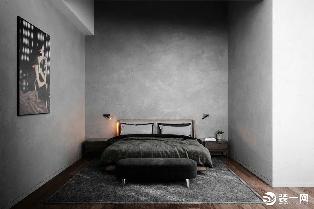 绿城百合200平复式现代风格卧室效果