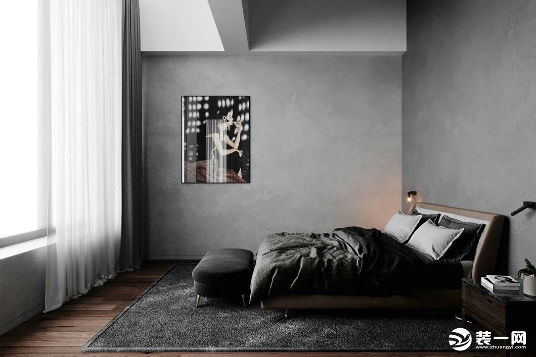 绿城百合200平复式现代风格卧室效果