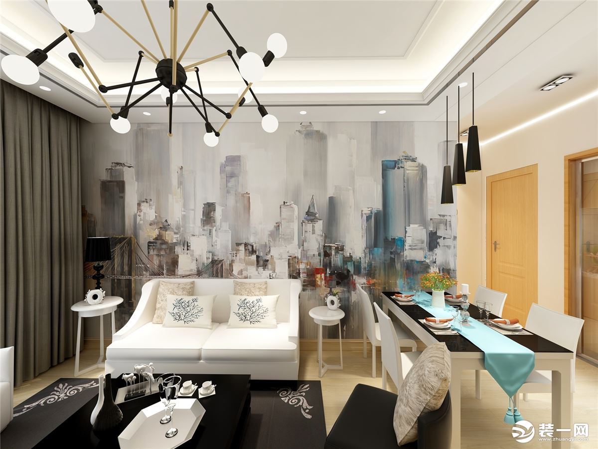 中海天悦府75平两居室 现代风格餐厅效果图