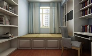 兒童房的榻榻米和壁柜的設計是一個亮點，如果臥室房間較小，可以考慮用榻榻米，同時還能多一個地方儲物。壁