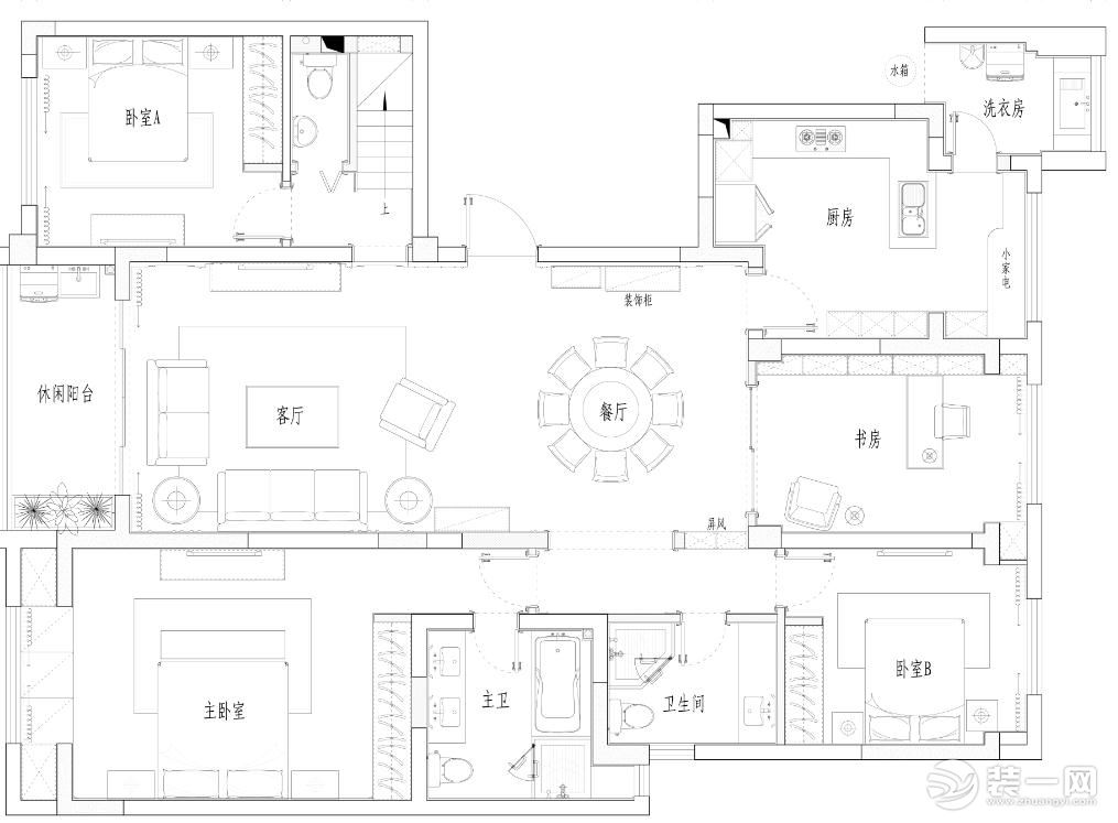 【红蚂蚁装饰】九龙仓繁华里+欧式+户型图  四室两厅60万