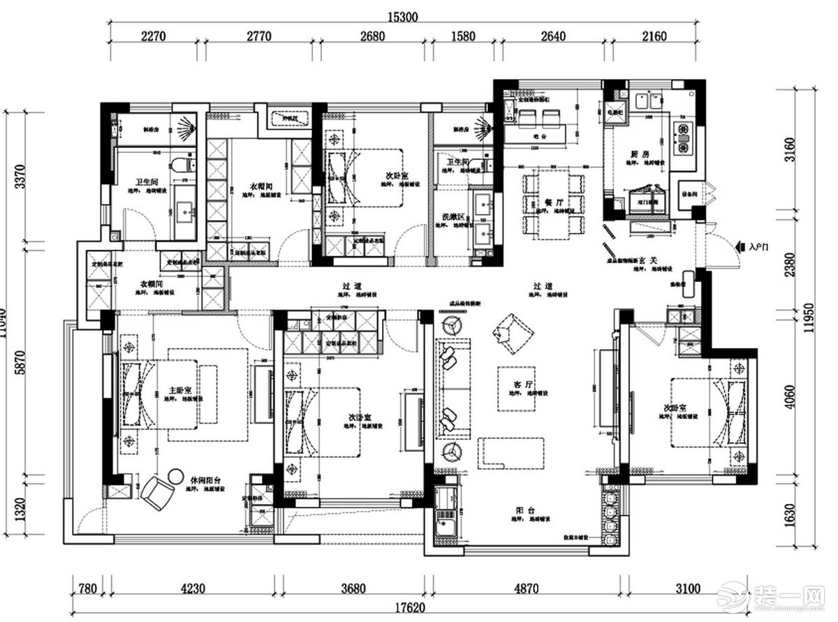 【红蚂蚁装饰】独墅熙岸+现代黑白灰+户型图  别墅70万