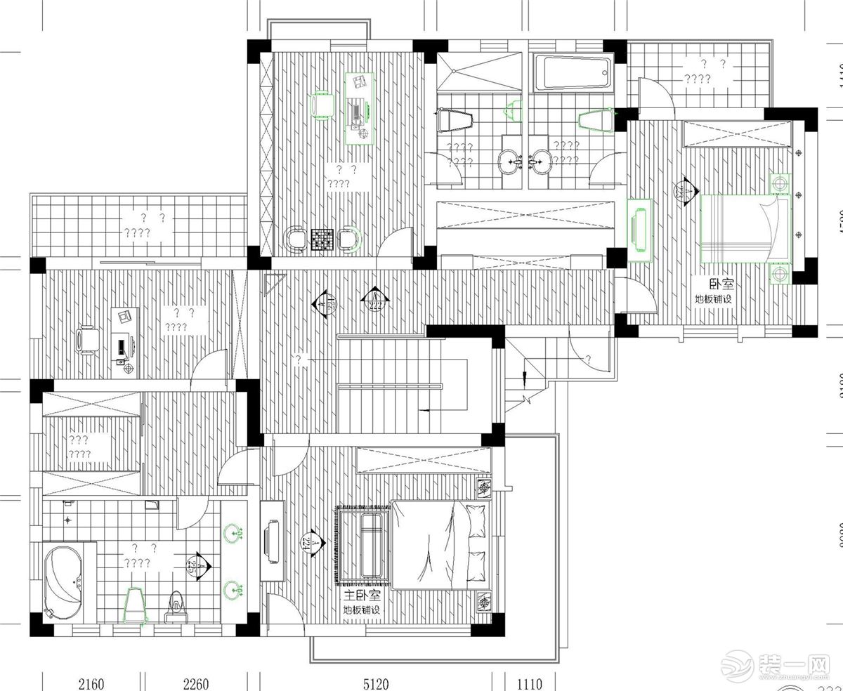 【红蚂蚁装饰】太湖高尔夫+欧式+户型图  别墅150万