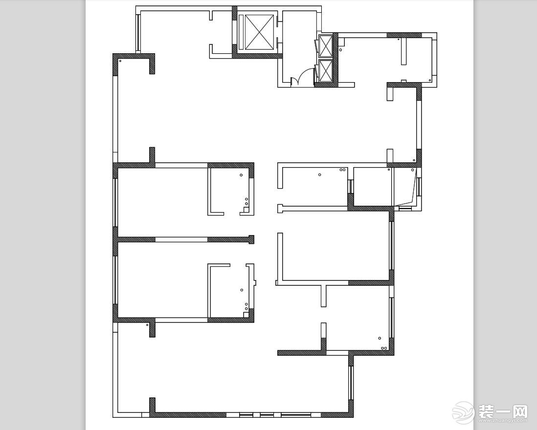 【红蚂蚁装饰】昆山同进君望+简欧+户型图  五室两厅50万