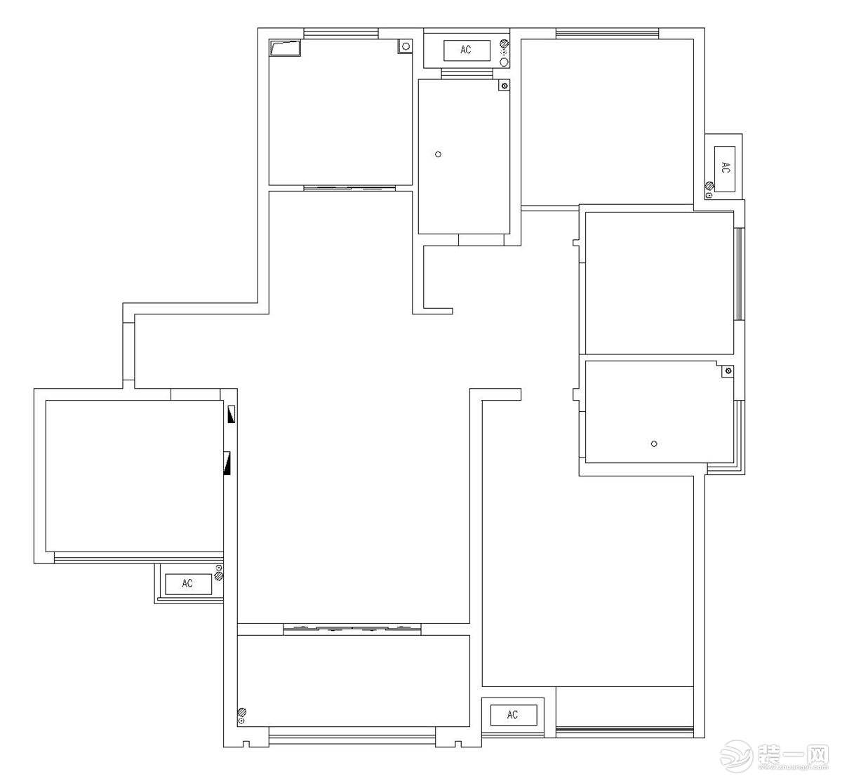 【红蚂蚁装饰】七里香都+现代美式+户型图  四室两厅全包38万