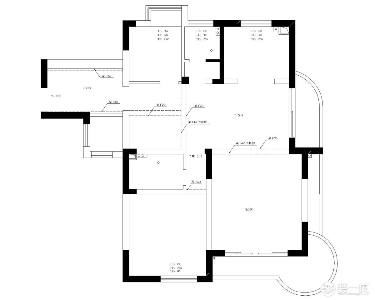 【红蚂蚁装饰】昆山金色森林+美式+户型图   复式全包65万