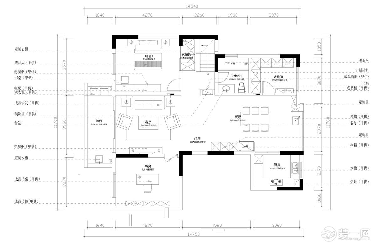 【红蚂蚁装饰】南门世家+新中式+户型图  复式全包45万