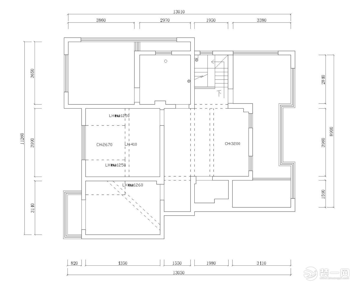 【红蚂蚁装饰】天城花园+现代+户型图  四室两厅全包40万