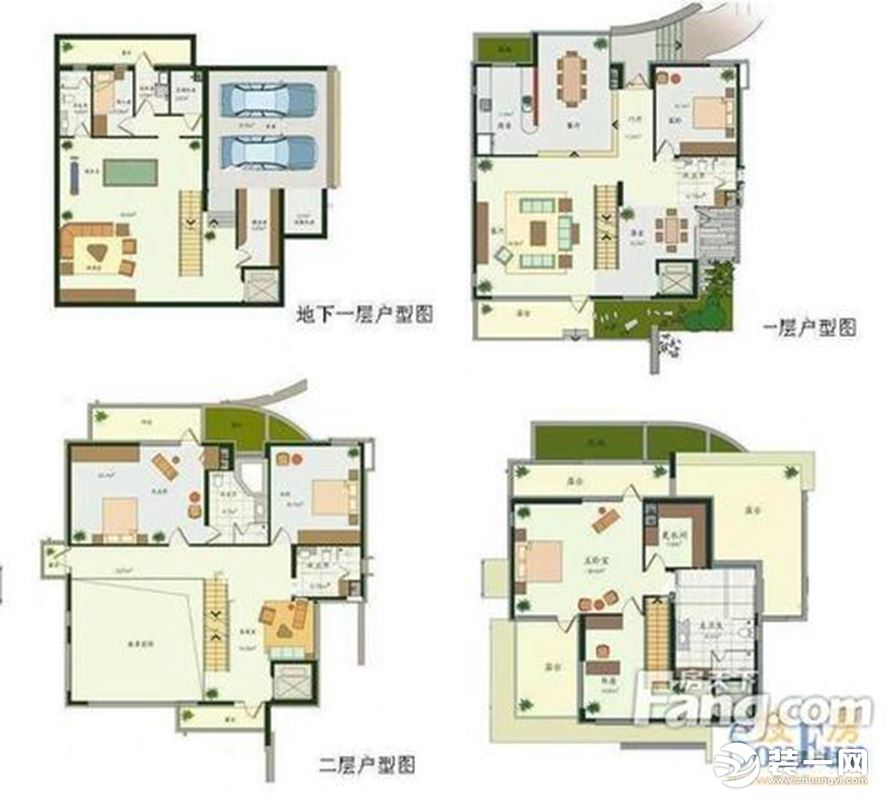 【红蚂蚁装饰】昆山清华园+新中式+户型图  别墅全包180万