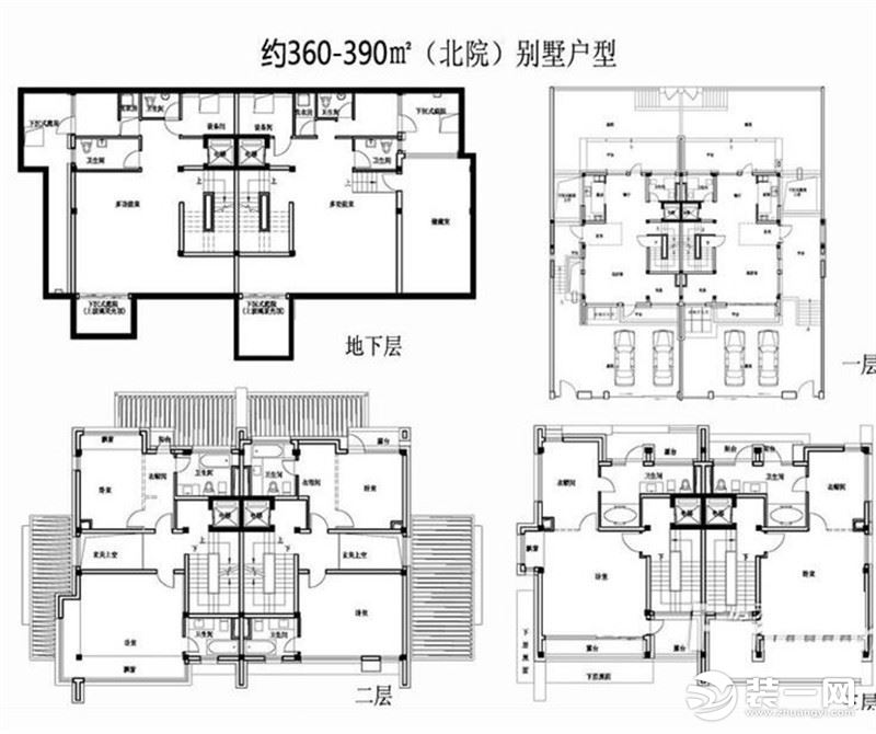 【红蚂蚁装饰】中航樾园+现代风格+户型图  别墅全包40万