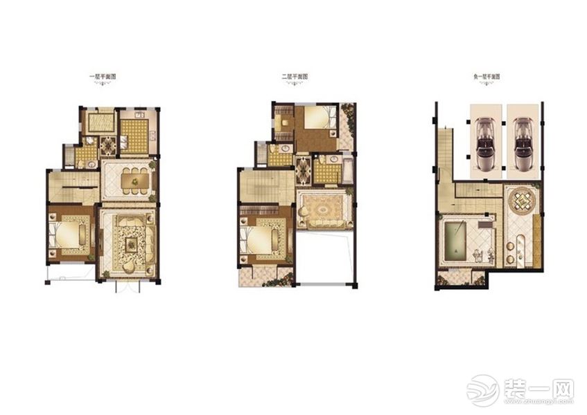 【红蚂蚁装饰】世茂石湖湾+现代+户型图  别墅全包80万