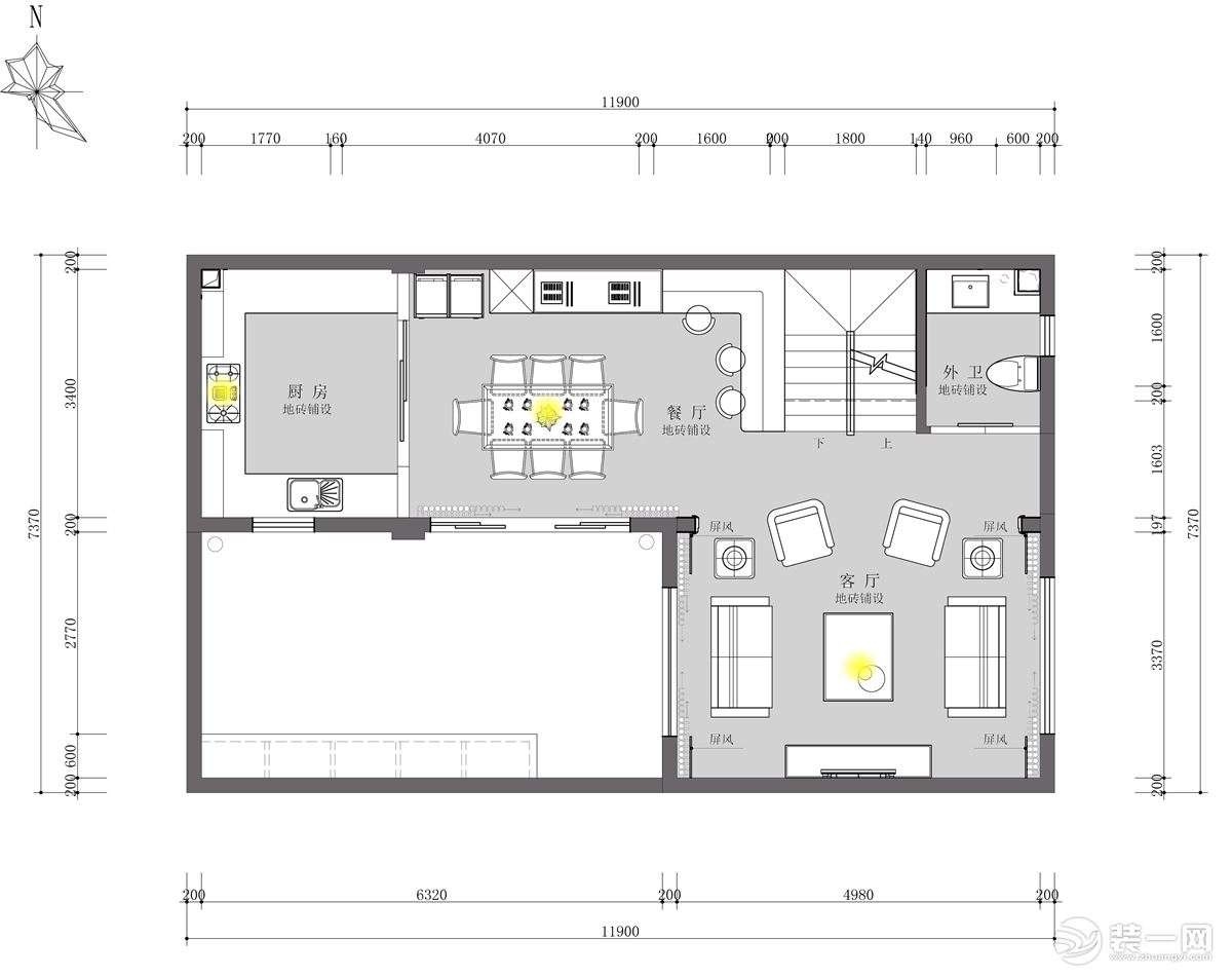 【红蚂蚁装饰】万科遇见山+美式+户型图  别墅全包60万