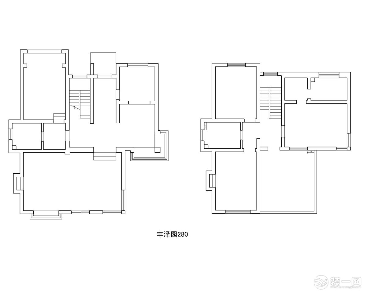 【红蚂蚁装饰】昆山丰泽园+欧式宫廷风+户型图  别墅全包150万