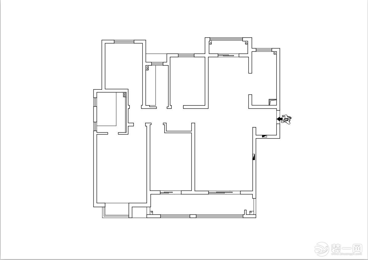 【红蚂蚁装饰】常熟铂悦华府+美式轻奢+户型图  四室两厅全包40万