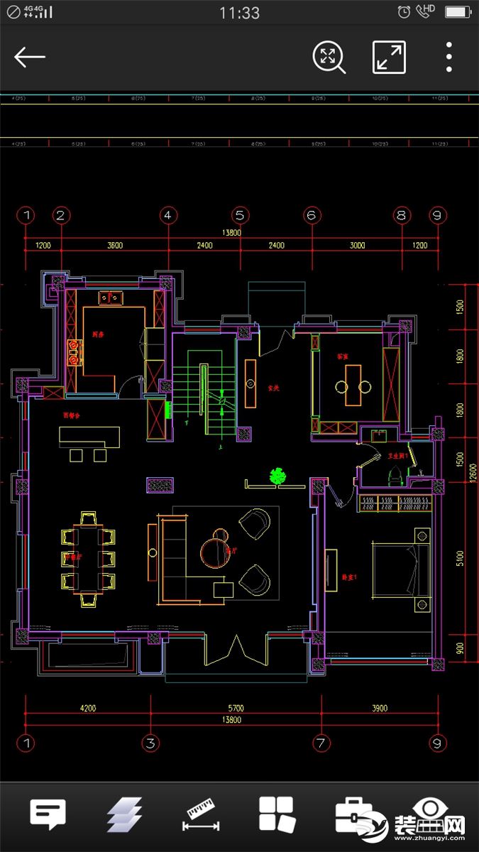 【红蚂蚁装饰】世茂石湖湾+现代轻奢+户型图  别墅全包140万