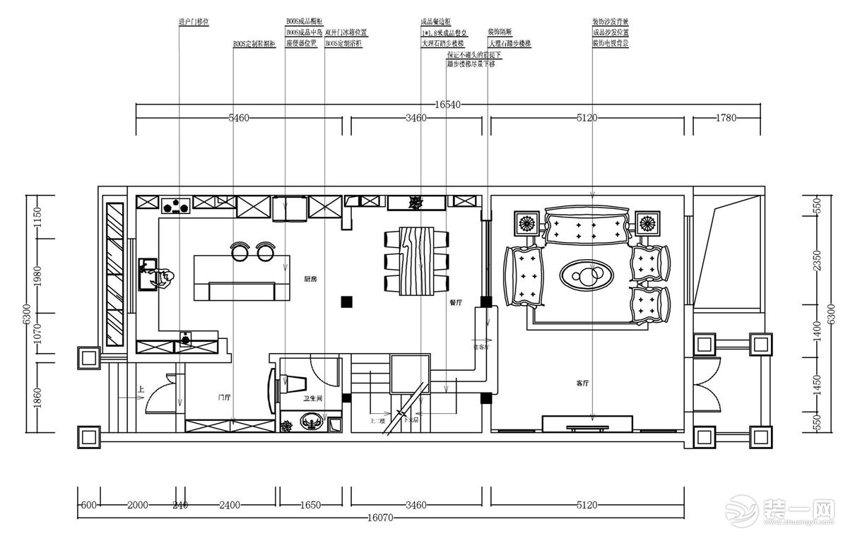 【红蚂蚁装饰】建发独墅湾+现代+户型图  别墅全包140万