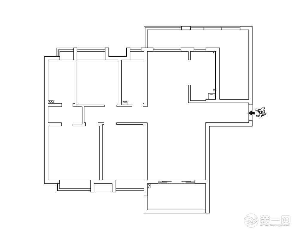 【紅螞蟻裝飾】九方城+新中式+戶型圖  三室兩廳全包30萬