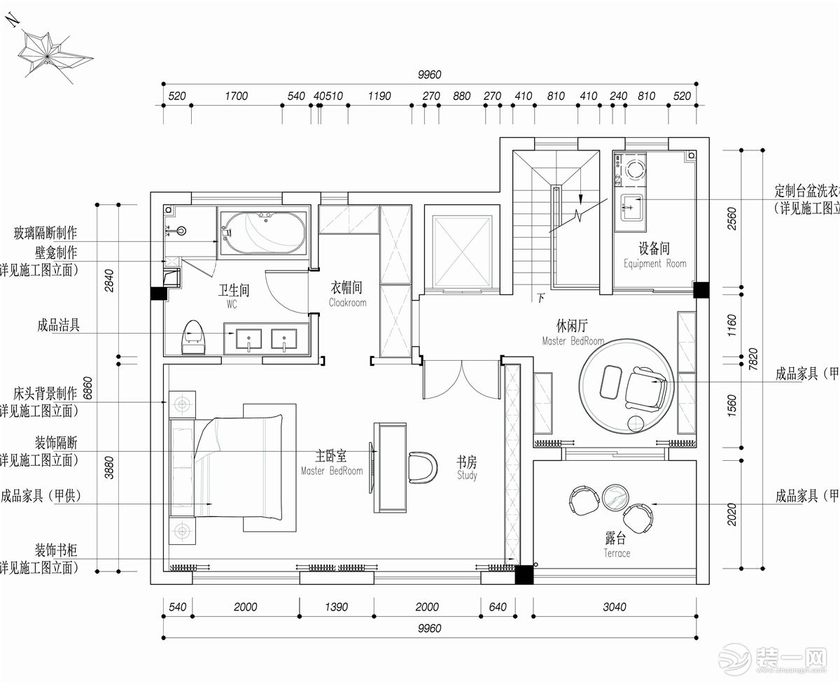 【紅螞蟻裝飾】鉑悅犀湖+新中式+戶型圖  別墅全包130萬(wàn)