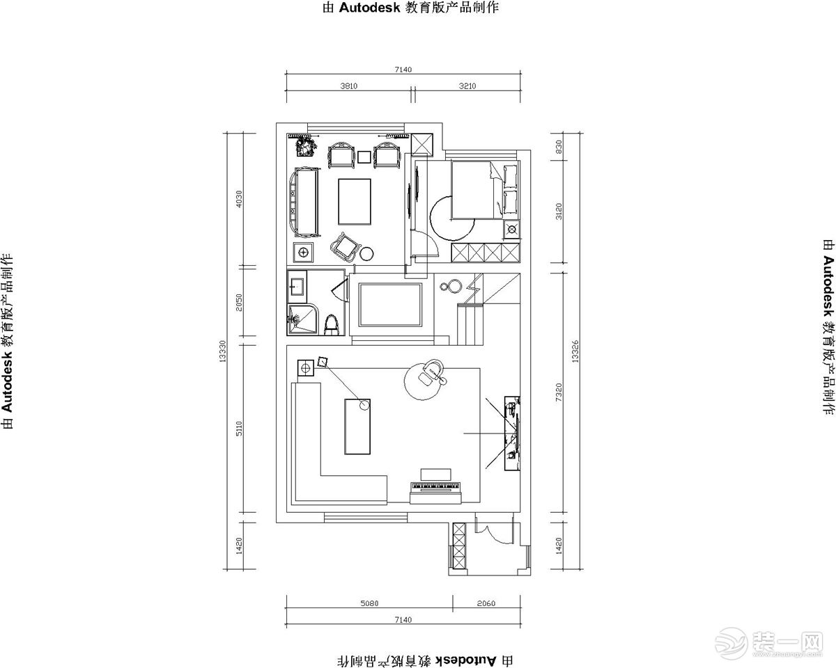 【红蚂蚁装饰】名君别院300㎡+现代+户型图  别墅全包100万