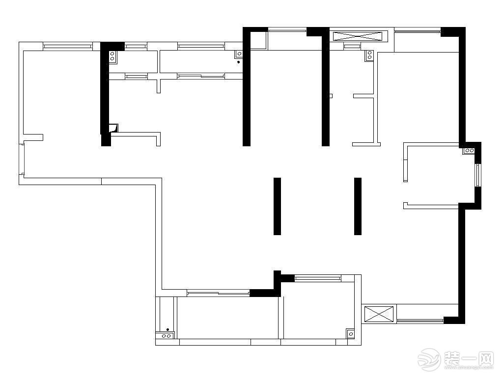 【红蚂蚁装饰】苏州湾天铂140㎡+现代+户型图  四居室全包30万