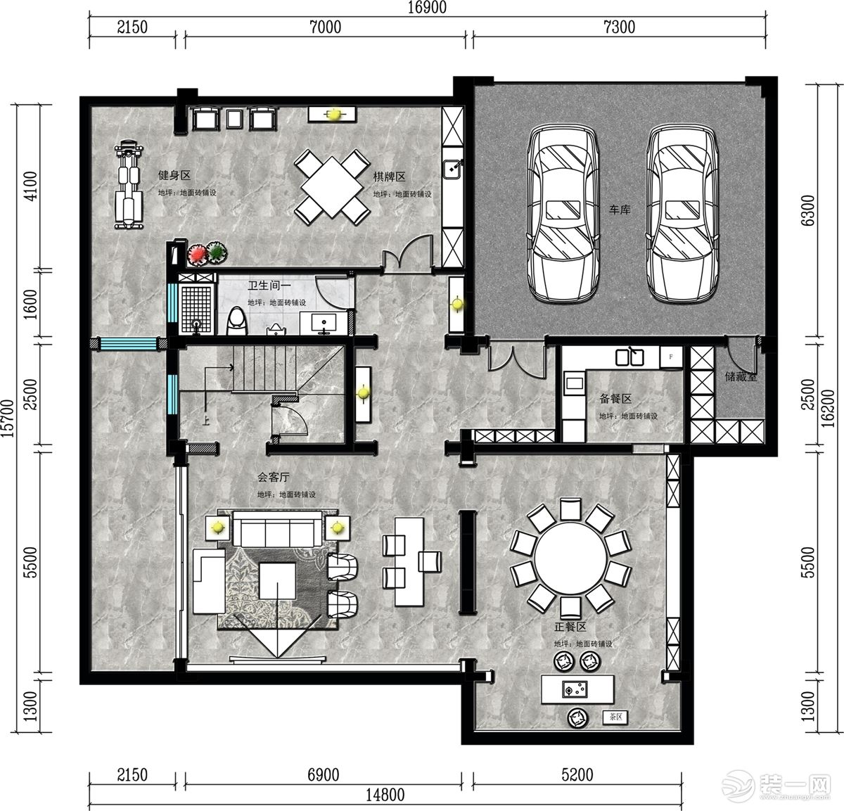 【红蚂蚁装饰】中海独墅岛400㎡+简美+户型图  别墅全包140万