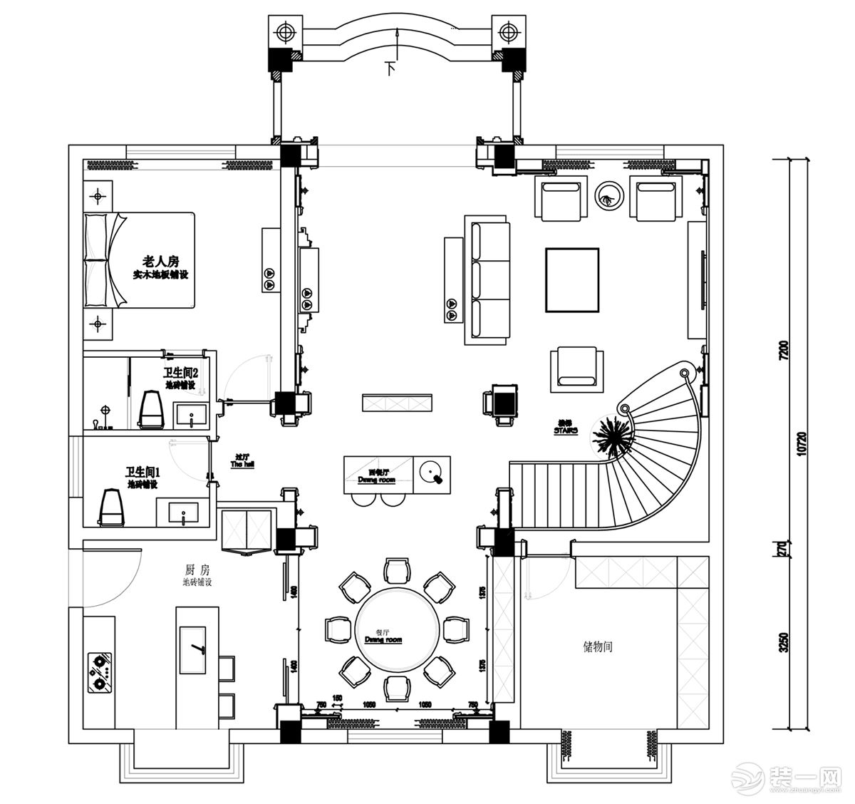 【红蚂蚁装饰】赵市自建别墅320㎡+欧式+户型图  别墅全包320万