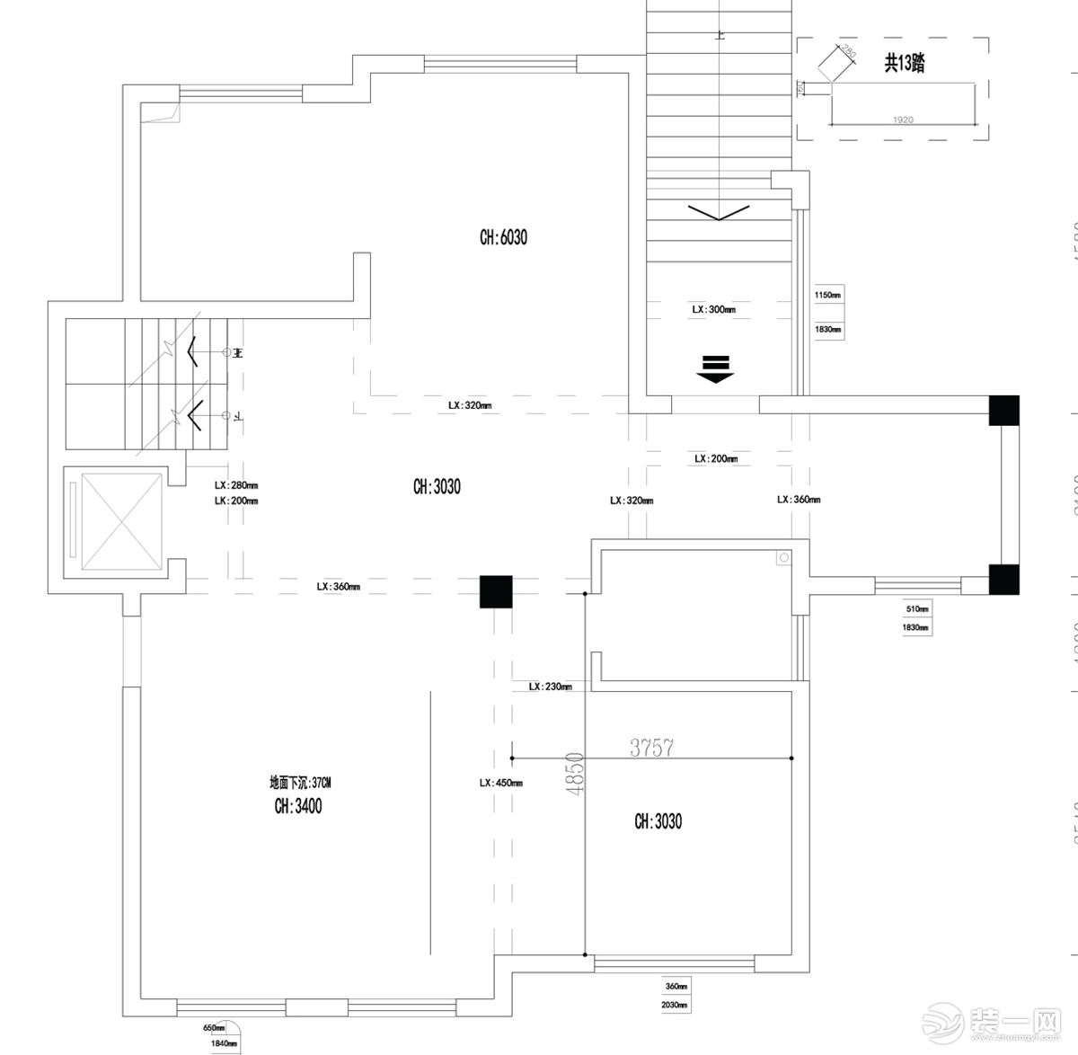 【紅螞蟻裝飾】淀山湖上海島莊園430㎡+新中式+戶(hù)型圖  別墅全包130萬(wàn)