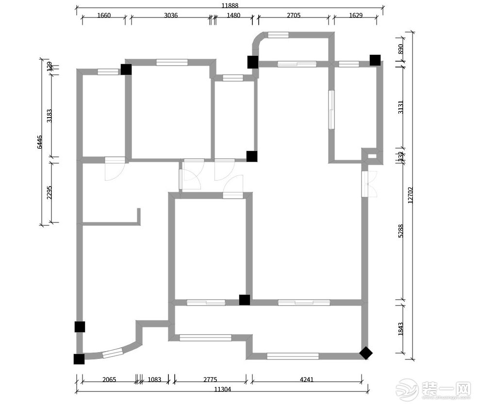 【紅螞蟻裝飾】尚層國(guó)際140㎡+現(xiàn)代+戶(hù)型圖  四室兩廳全包30萬(wàn)