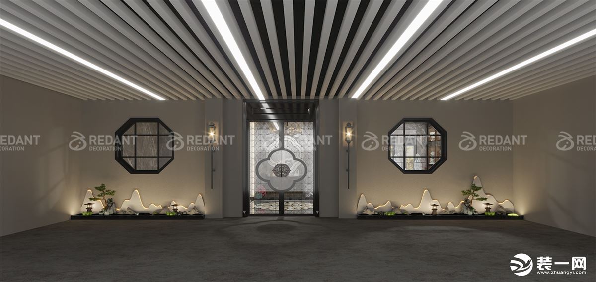 【红蚂蚁装饰】金大元+现代轻奢中式风格+地下室 别墅 500平150万全包
