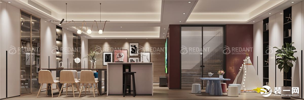 【红蚂蚁装饰】御墅湾+新中式风格+地下室 别墅 280平78万全包