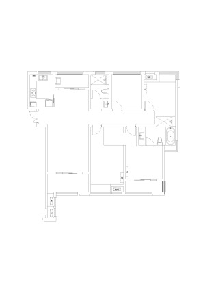 【红蚂蚁装饰】独墅西岸+新中式+户型图  四室两厅30万