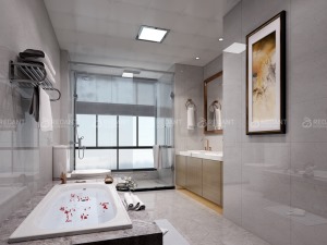 【红蚂蚁装饰】万科湖西玲珑+现代风格+卫生间 别墅 250平75万全包