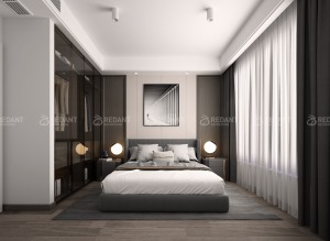 【红蚂蚁装饰】首开如苑+现代轻奢风格+卧室 平层 150平40万全包