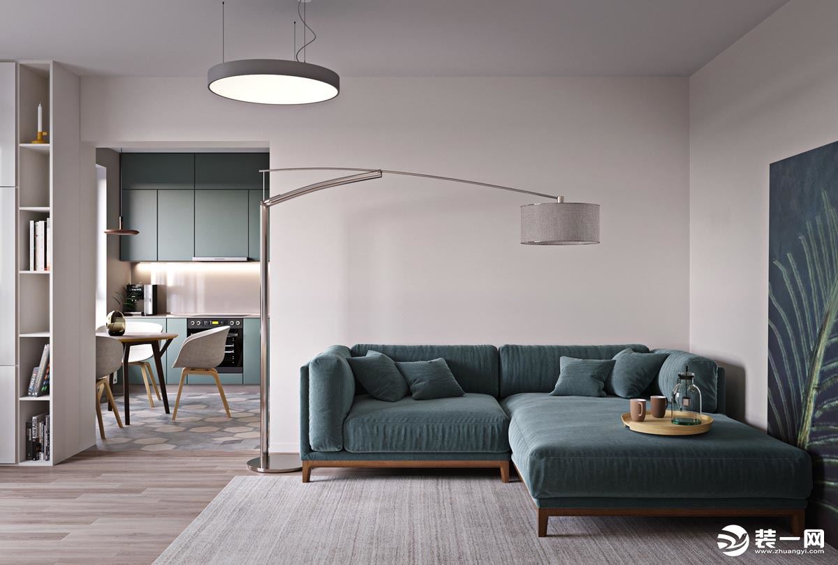 莫兰迪色系的沙发，简约大方的风格，让你回到家拥有一份独属于你的温柔。