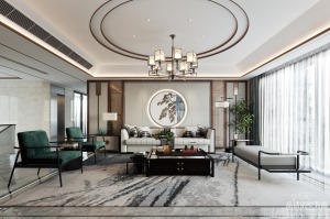 三楼的会客厅以米白色为主调，用艺术的手法造景，令空间不仅显示出文化底蕴，更有独一无二的个性表达。