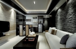 武汉光谷坐标城九期109平米三居室简约风格客厅实景图