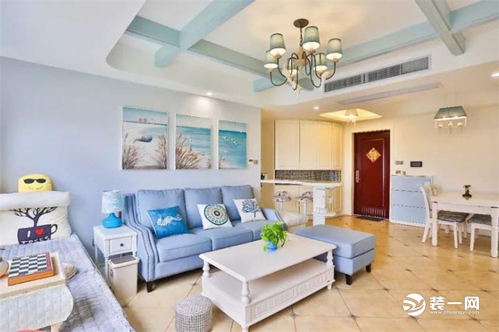 无锡蓝庭国际三居室120平地中海风格