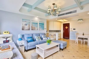 无锡蓝庭国际三居室120平地中海风格