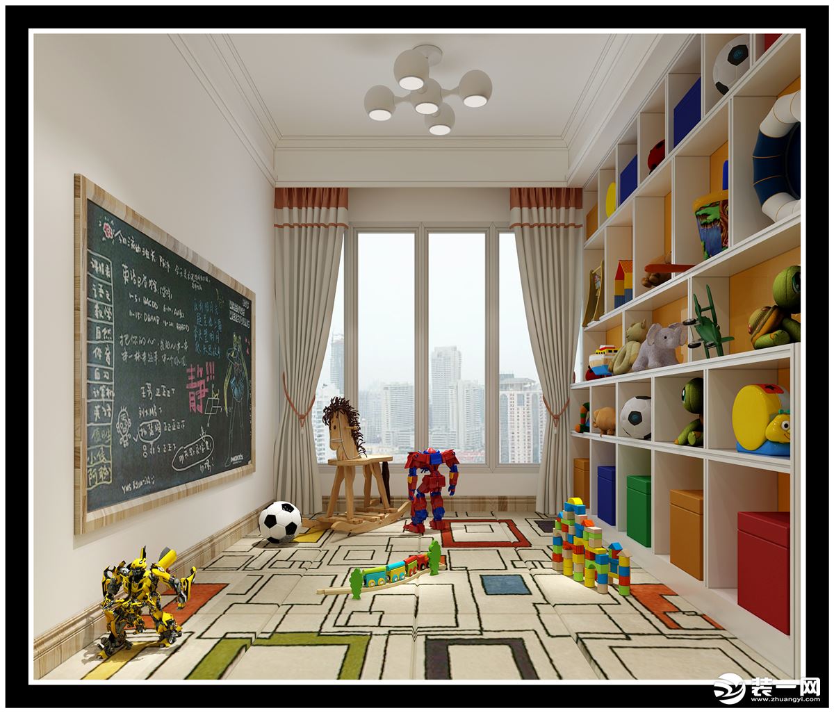 惠州华浔品味装饰中洲天御135平现代风格儿童房效果图
