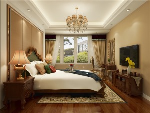 惠州华浔品味装饰水悦龙湾复式240平米现代美式卧室效果图