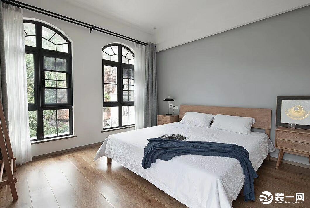 许昌禹州市和谐小区120平方现代简约装修风格造价9万元-卧室