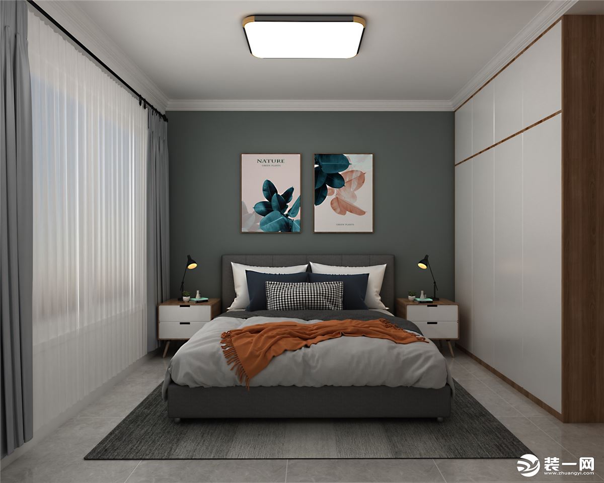 阳光揽胜130平米现代轻奢装修效果图——卧室
