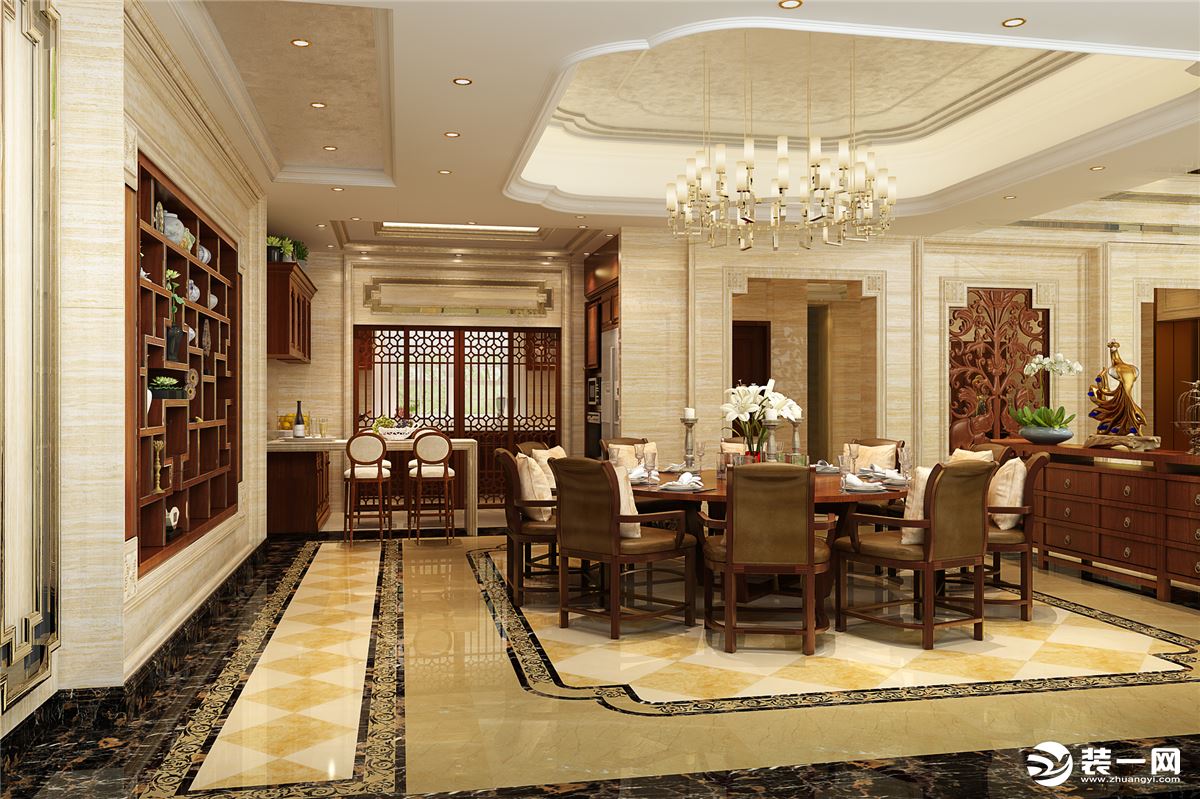 餐厅 细节之处又表现出中式的神韵，使空间赋有韵律感又典雅大方。