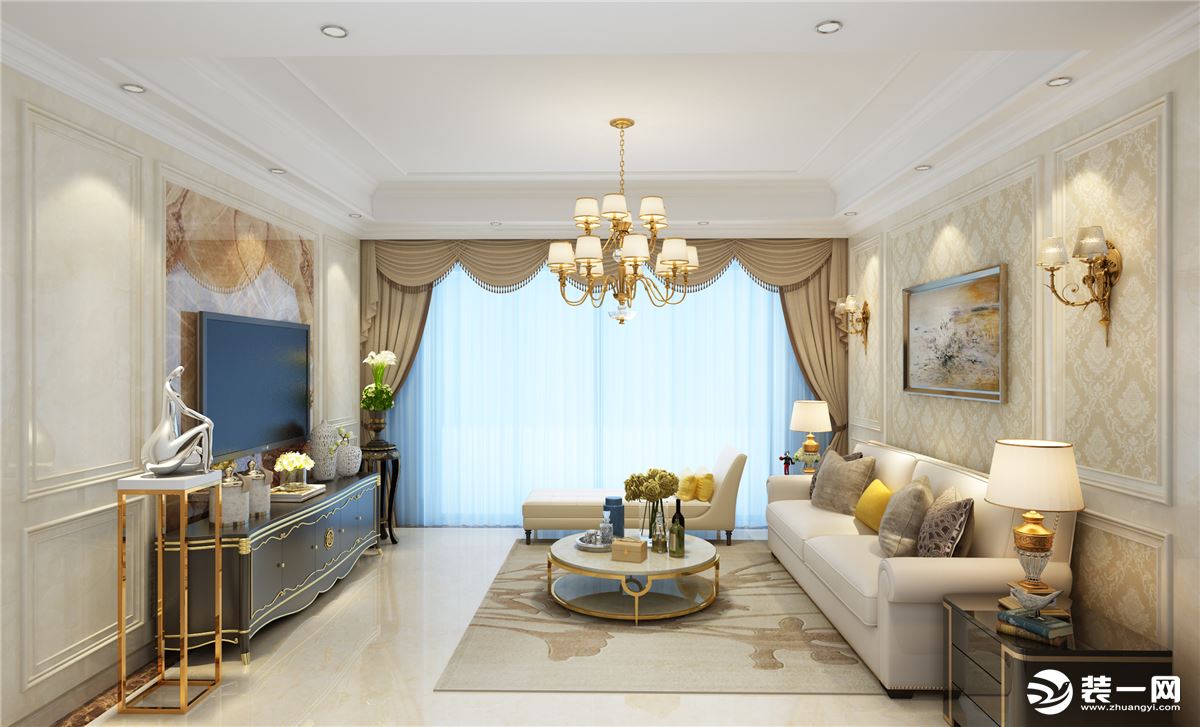 客厅 客厅温馨舒适，明亮的配色给人更温暖的家的感觉。