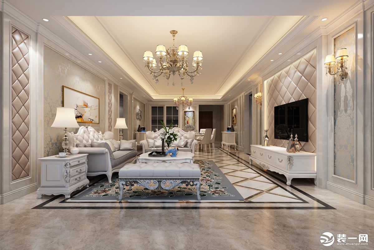 客厅 诠释出空间的对称之美， 简约古雅，沉稳而清爽。