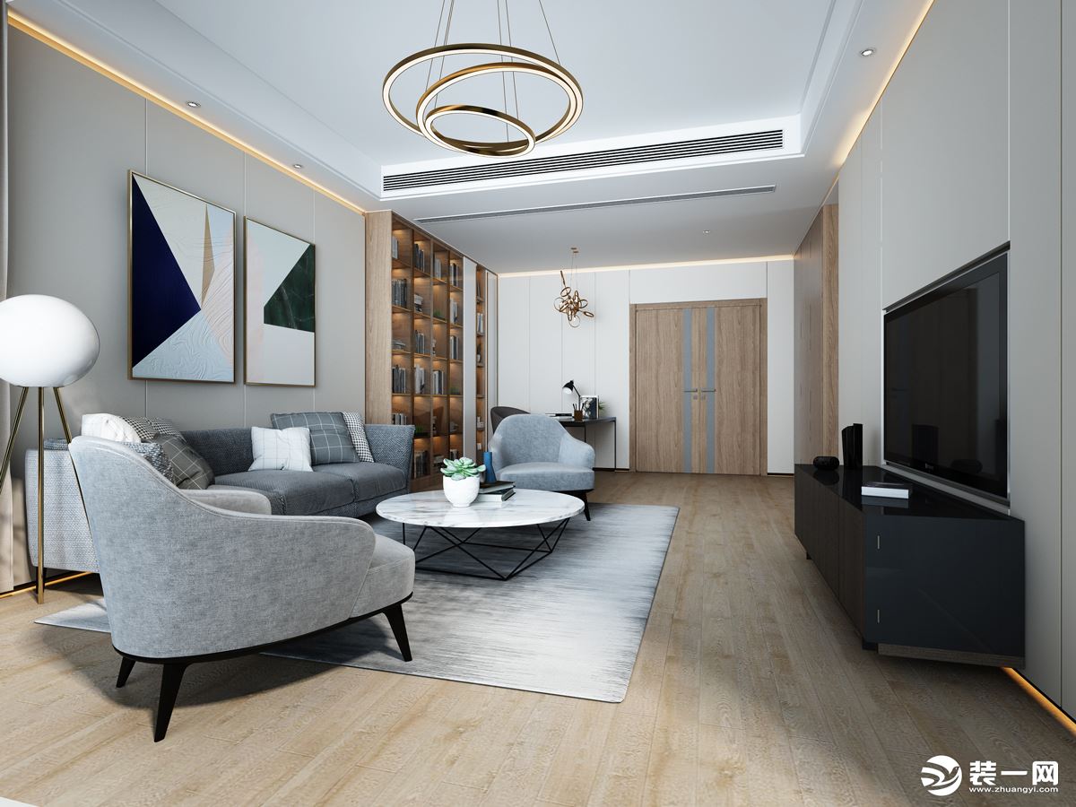 套房 天然清新的木质地板、搭配上舒适简洁的家居，让整个空间拥有自然、个性的特征。