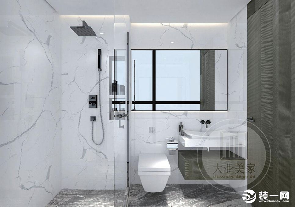 卫生间 大理石的简洁，纯净，在视觉上扩大空间感。