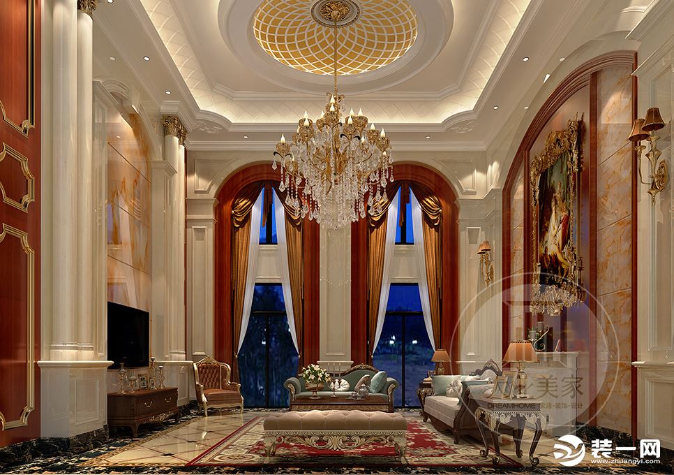 赋予全家温情放松的氛围，柔和的灯光温暖了整个空间，让客人感受纯正的美式之家。