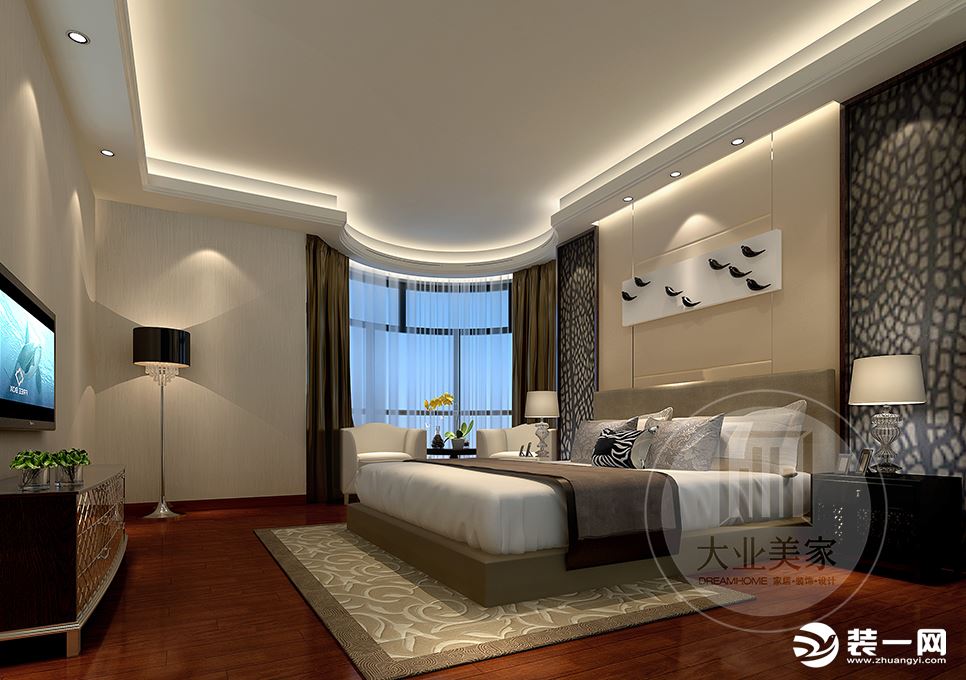 以设计的手法，打造舒适卧室空间。