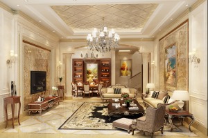 客厅 华丽的欧式家具装饰体现出欧式风格的大气。